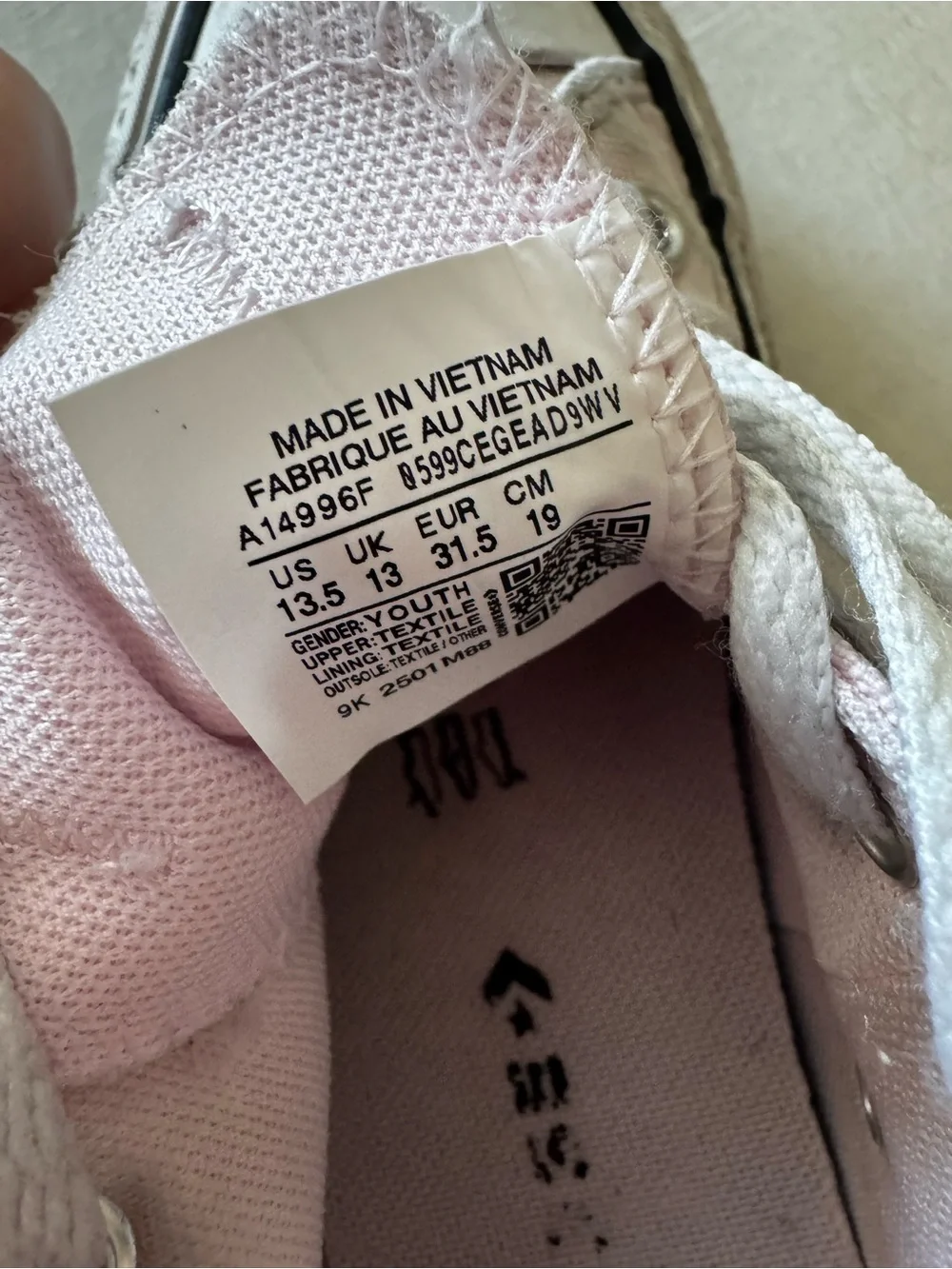 Converse Kids Pink Low Top Sneakers with Embroidered Flowers